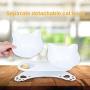 Joyshare Double Cat Food Bowls with Raised Stand, 15°Tilted Platform Cat Feeders Water Bowl, Stress-Free for Cats and Small Dogs, Non Slip and Durable, Gift for Pets