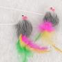 Pet Toys YJ 2 PCS Cat Toy Vertical Bangs Sucker Mouse Funny Cat Stick in New 2020