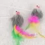 Dongdexiu Pet Supplies 2 PCS Cat Toy Vertical Bangs Sucker Mouse Funny Cat Stick Pet Toys