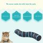 BEIKOTT Collapsible Cat Tunnel, Cat Tube Kitty Tunnel, Cat Pet Tunnel Toys with Peek Hole and Toy Ball, Small pet Tunnel for Kitty, Puppy, Rabbit