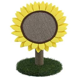 VeliHome Sunflower Cat Scratching BOAD Toys Claw-Grinding Scratching Post Mat for Kitten