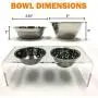 ZEXPRO Medium Size Dog Acrylic Elevated Pet Bowls - Raised Clear Feeding Stand for Dogs - 2 Set of Stainless Steel Food Container 2021 Upgrade Version ZEXPRO Medium Size Dog Acrylic Elevated Pet Bowls - Raised Clear Feeding Stand for Dogs - 2 Set of Stainless Steel Food Container 2021 Upgrade Version