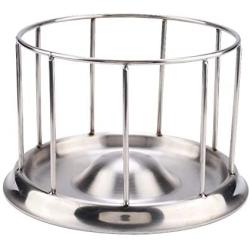 Gancon Stainless Steel Reptile Food Feeder,Durable Water Dish Bowl for Tortoise Turtles(S)