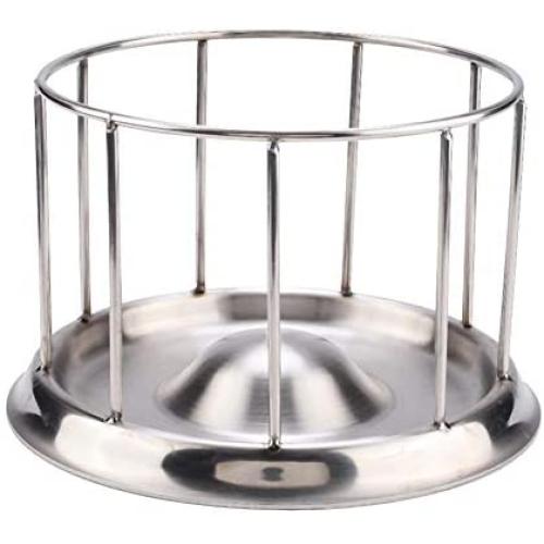 Gancon Stainless Steel Reptile Food Feeder,Durable Water Dish Bowl for Tortoise Turtles(S)