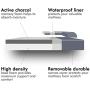LOAOL 4'' Durable Waterproof Memory Foam Pet Bed Mattress Orthopedic Dog Sofa Couch with Changeable Cover