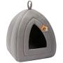 Hollypet Self-Warming 2 in 1 Foldable Comfortable Triangle Pet Cat Bed Tent House