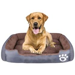 LUOLIIL VOE Large Dog Bed for Medium/Large Dog, Super-Soft Rectangle Pet Bed with Anti-Slip Bottom for Dog&Cat(up to 55lbs)