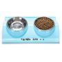 Gefryco Double Dog Cat Bowls Stainless Steel Elevated Raised Bowl Feeders Pet Feeding Station for Food and Water