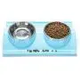 Gefryco Double Dog Cat Bowls Stainless Steel Elevated Raised Bowl Feeders Pet Feeding Station for Food and Water