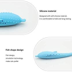 ALLhave Catnip Toys Simulation Fish Shape, Fish Flop Cat Toy, Pet Cat Fish Shape Toothbrush with Catnip Doll Interactive Pets Pillow Chew Supplies for Cat