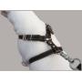 Real Leather Dog Walking Harness Medium Black, 21'' - 26'' Chest