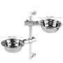 Yosoo- Adjustable Raised Bowls,Double Bowl Stainless Steel Bowls Elevated Dog Feeder Adjustable Dog Feeder for Small Medium Large Dogs Cats Pets
