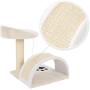 Dibea Activity Centre Cat Scratching Post, 43 cm, Beige/White