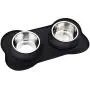 Pet Deluxe Dog Bowls Stainless Steel Dog Bowl with Non Spill Skid Resistant Silicone Mat 24/54 oz Double Pet Bowls Feeder Bowl for Dogs Cats and Pets Pet Deluxe Dog Bowls Stainless Steel Dog Bowl with Non Spill Skid Resistant Silicone Mat 24/54 oz Double Pet Bowls Feeder Bowl for Dogs Cats and Pets
