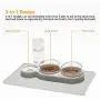 YEACHA Raised Cat Bowls, Tilt Cat Dog Food Water Elevated Bowls Set with Automatic Water Bottle, with Silicon Waterproof Mat, for Cats Small Dogs YEACHA Raised Cat Bowls, Tilt Cat Dog Food Water Elevated Bowls Set with Automatic Water Bottle, with Silicon Waterproof Mat, for Cats Small Dogs