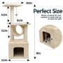 Zone Tech Pet Cat Tower Tree - Premium Quality Large Multi-Level Safe Cat Tree Stand House with Scratching Posts Tower Playing Spot Condo