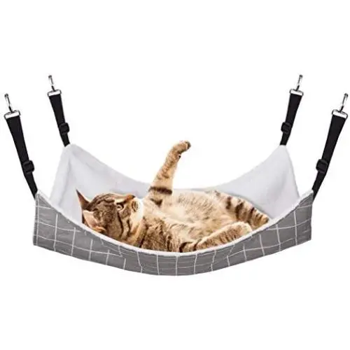 RayCC Ajustable Cat Hammock Cat Bed Sleeping Hammock Hanging Cage Chair Hammock for Cat Small Dogs RayCC Ajustable Cat Hammock Cat Bed Sleeping Hammock Hanging Cage Chair Hammock for Cat Small Dogs