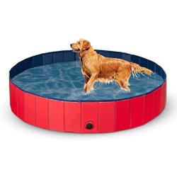 Pet Soft Foldable Dog Pool - Collapsible Pet Bath Pool Dog Bathing Tub Kiddie Swiming Pool for for Kids Dogs