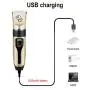 Kartice Dog Clippers, Rechargeable Low Noise Cordless Electric Dog Clippers, Dog Grooming Trimmer Pet Hair Clippers Kit (Gold) Kartice Dog Clippers, Rechargeable Low Noise Cordless Electric Dog Clippers, Dog Grooming Trimmer Pet Hair Clippers Kit (Gold)