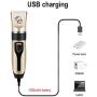 HATALKIN Dog Clippers, Professional Low Noise Rechargeable Pet Hair Grooming Clippers Kit Cordless Electric Clipper Shaver for Small Large Dogs Cats Animals (Black) (Black)