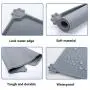 Stainless Steel Double Pet Bowls and Non-Skid Silicone Mat, Food and Water Feeder Bowls for Cats or Dogs. Stainless Steel Double Pet Bowls and Non-Skid Silicone Mat, Food and Water Feeder Bowls for Cats or Dogs.