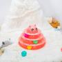 Vealind Pet Interactive Fun Roller Exerciser 3 Level Tower of Tracks Cat Teaser Ball Toy(Pink)