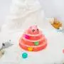 Vealind Pet Interactive Fun Roller Exerciser 3 Level Tower of Tracks Cat Teaser Ball Toy(Pink)