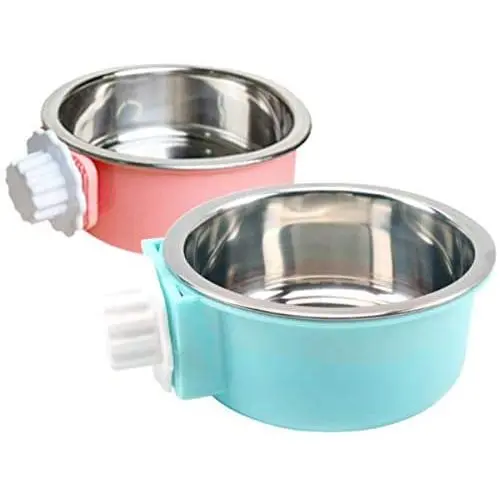 N/Y 2 Pcs Dog Crate Water Bowl No Spill, Stainless Steel Removable Food Bowl, No Spill Dog Bowl for Crate, Hanging Food Water Feeder Coop Cup for Pet N/Y 2 Pcs Dog Crate Water Bowl No Spill, Stainless Steel Removable Food Bowl, No Spill Dog Bowl for Crate, Hanging Food Water Feeder Coop Cup for Pet