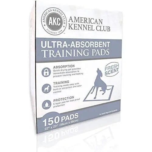 American Kennel Club AKC Training Pads AKC 63860, ''22'''' x 22'''' - pack of 150''