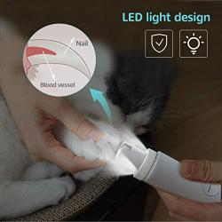 DADYPET LED Dog Nail Grinder - Professional 2-Speed Electric Rechargeable Pet Nail Trimmer with 2 Diamond Bit Grinders and Scissors, Paws Grooming & Smoothing for Small Medium Large Dogs & Cats