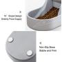 Pets Feeder Set Dog Feeder Cats Feeder with Water Dispenser Automatic Gravity Big Capacity Pets Feeder Auto for Small Medium Big Cats Dogs (Gray)
