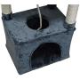 MIAO PAW Cat Tree Tower Condo Sisal Post Scratching Furniture Activity Center Play House Cat Bed Grey