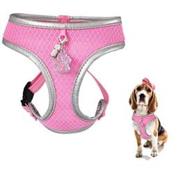 WONDERPUP Reflective Dog Cat Harness No Pull Soft Mesh Adjustable Safe Harness for Small and Medium