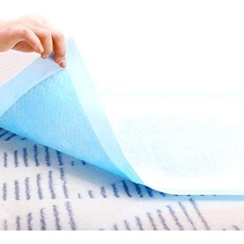 LOGOLESS All Day Premium Dog Training Pee Pads Ultra Absorbent Diaper Cage Mat Unscented Disposable Underpads for Puppy Pet (Blue Classic, S)