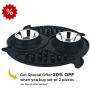 KEKS Dog Bowls Slow Feeder - No Spill Silicone Stand & Stainless Steel Dog Food & Water Feeder Set for Small Dogs Cats Puppy Kittens Pet