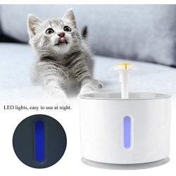 JingYi Pet Water Dispenser,2.4L LED Automatic Power-Off Waterfall Pet Water Dispenser Drinking Fountain Filter Pet Drinking Fountain Pet Drinking Fountain