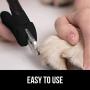 Gorilla Grip Pet Nail Clipper and Pet Grooming Brush, Both in Black Color, Clipper Includes Built in Nail File, Brush Reduces Shedding, 2 Item Bundle