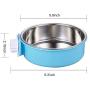Flymoqi Crate Dog Bowl,Stainless Steel Removable Water Food Feeder Bows Cage Coop Cup for Dogs,Cats,Birds,Small Animals,20 oz