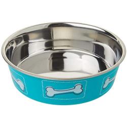 Loving Pets Coastal Bella Bowl for Dogs, Medium, Aqua Sea