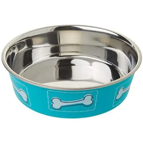 Loving Pets Coastal Bella Bowl for Dogs, Medium, Aqua Sea Loving Pets Coastal Bella Bowl for Dogs, Medium, Aqua Sea