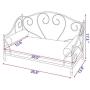 Yoonnie room Pet Bed, Dog Bed with White Metal Frame and Detached Thick Cushion for Small Dog Summer Using