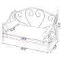 Yoonnie room Pet Bed, Dog Bed with White Metal Frame and Detached Thick Cushion for Small Dog Summer Using Yoonnie room Pet Bed, Dog Bed with White Metal Frame and Detached Thick Cushion for Small Dog Summer Using