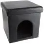 PETMAKER Pet House Ottoman- Collapsible Multipurpose Cat or Small Dog Bed Cube and Footrest with Cushion Top and Interior Pillow PETMAKER Pet House Ottoman- Collapsible Multipurpose Cat or Small Dog Bed Cube and Footrest with Cushion Top and Interior Pillow
