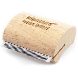 Highland Farms Select Deshedding Grooming Tool for Dogs, Cats & Horses, Ergonomic Design Wood Groom Brush, Professional Pet Groomer, Painlessly Remove for Short & Long Hair, Fur & Dirt