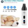 Pawanti Dog Nail Grinder Kit Electric Pet Nail Trimmer Set 2 Speeds Rechargeable Cat Paw Clippers Portable Painless Paws Grooming Smoothing for Small Medium Pets Dogs Cats