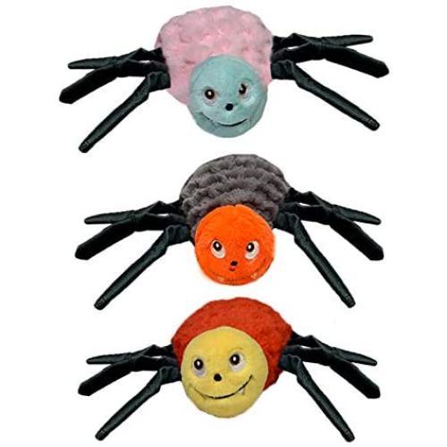 Pokeling 3 Pack Dog Squeaky Toys, Spider Plush Dog Toy, Stuffed Puppy Chew Toys for Small Medium Dog Puppy Pets