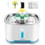 NautyPaws Cat Water Fountain Stainless Steel, 2.5L Pet Water Fountain Dispenser for Cats and Dogs with 3 Replacement Filters & 1 Brush (Blue) NautyPaws Cat Water Fountain Stainless Steel, 2.5L Pet Water Fountain Dispenser for Cats and Dogs with 3 Replacement Filters & 1 Brush (Blue)