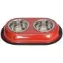 Iconic Pet 4-Cup Color Splash Stainless Steel Double Diner for Dog/Cat