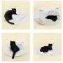 BODISEINT Cat Sleeping Bag Self-Warming Cat Bed Kitty Sack Winter Cozy Improved Sleep Small Dog Bed Mini Dachshund Chihuahua Cuddle Cave Snuggly Bed for Home & Travel (M, Gradient Gray)
