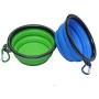 S-Lifeeling Collapsible Pet Bowl Silicone Pop-up Travel Bowl for Dog & Cat Bowls Set of 2 Carabiner Pet Set